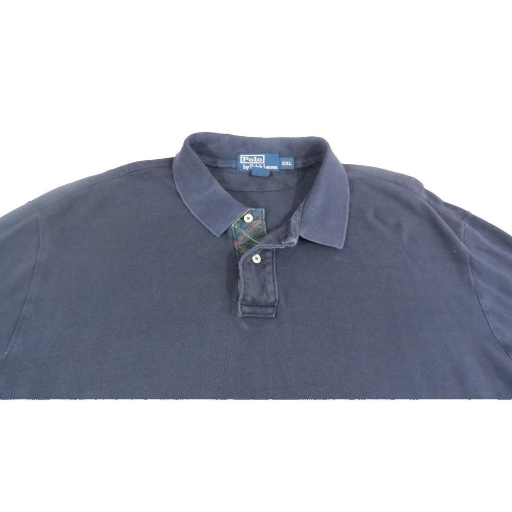 Polo Ralph Lauren Long Sleeve Polo Shirt Navy Blue Mens XXL Cotton Classic Pique
